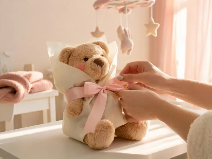 Steiff plush family gifting moment